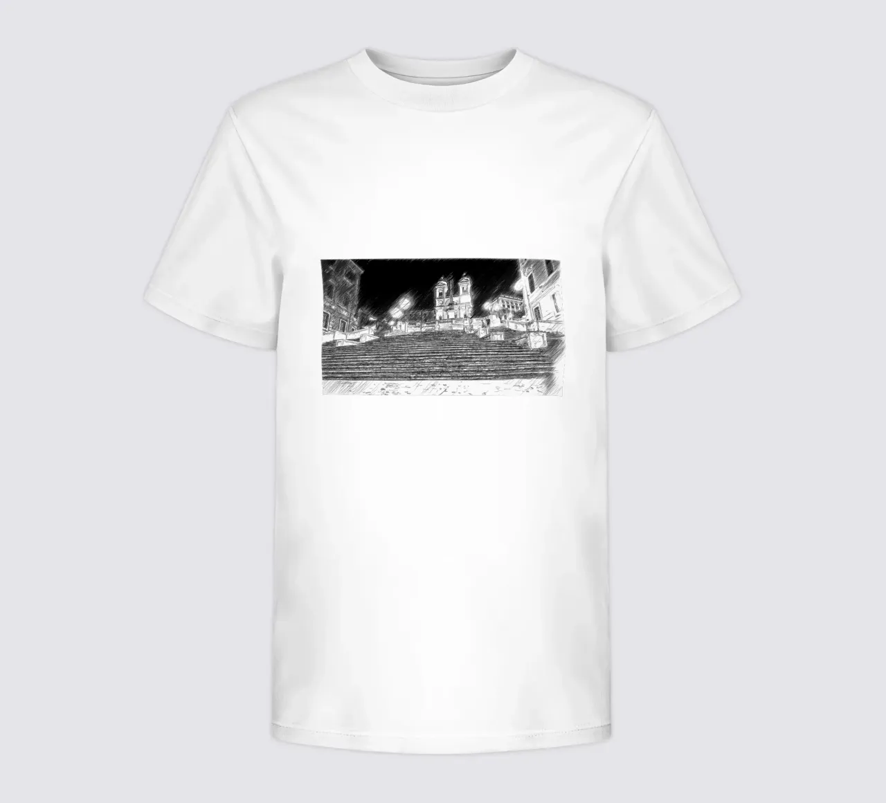 Spanish Steps kids t-shirt by Massimo Frascogna