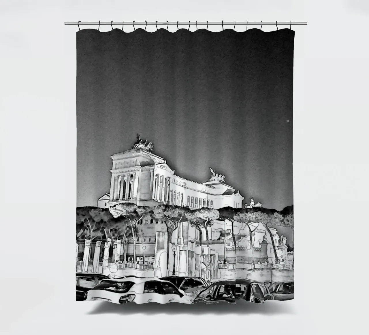 Roma shower curtain by Massimo Frascogna
