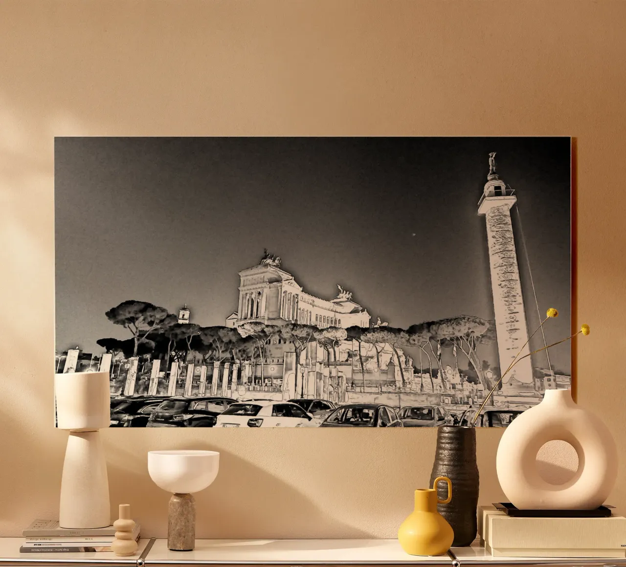 Roma acryl van Massimo Frascogna