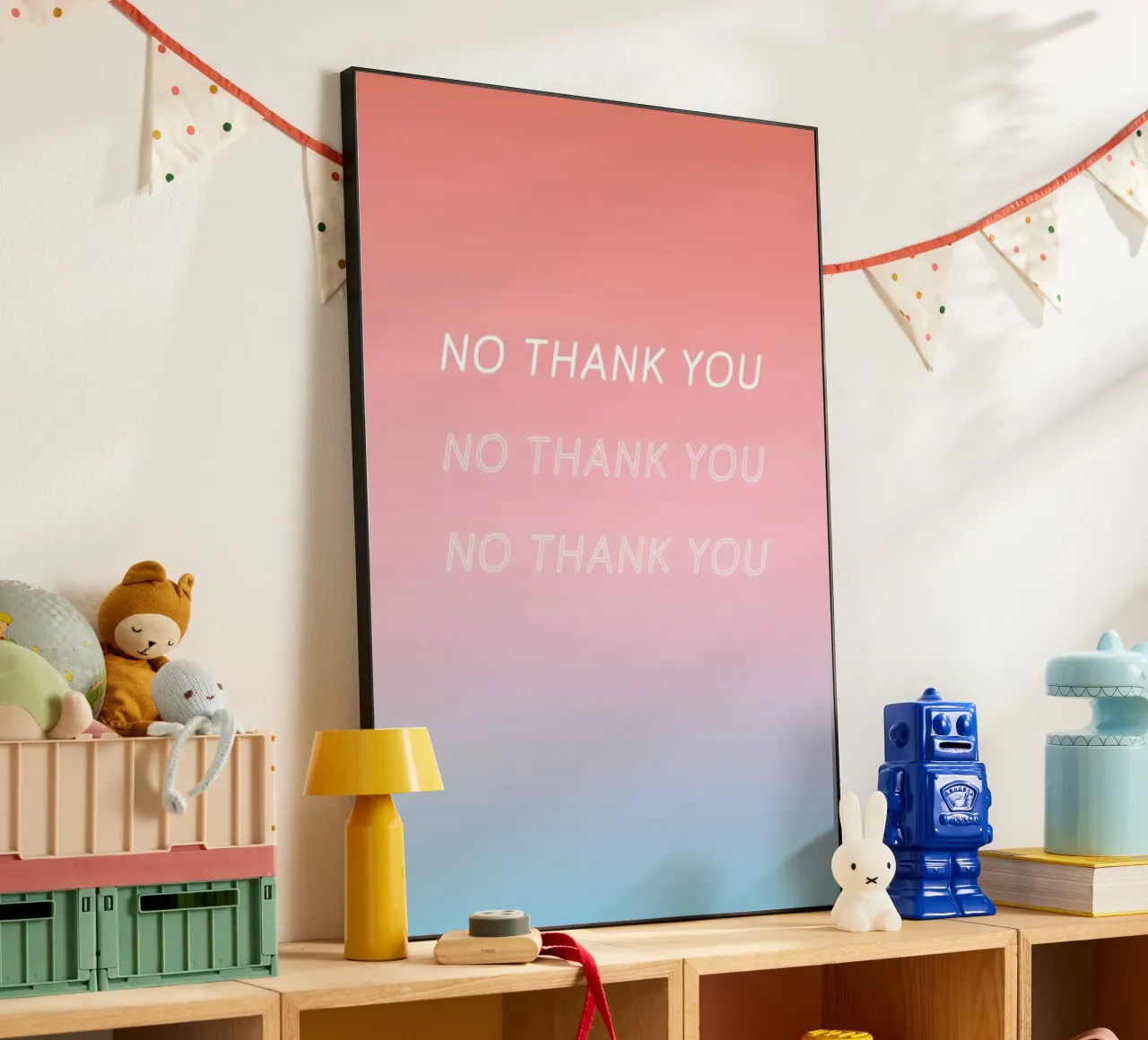 No Thank You alu-dibond by Oh Darling