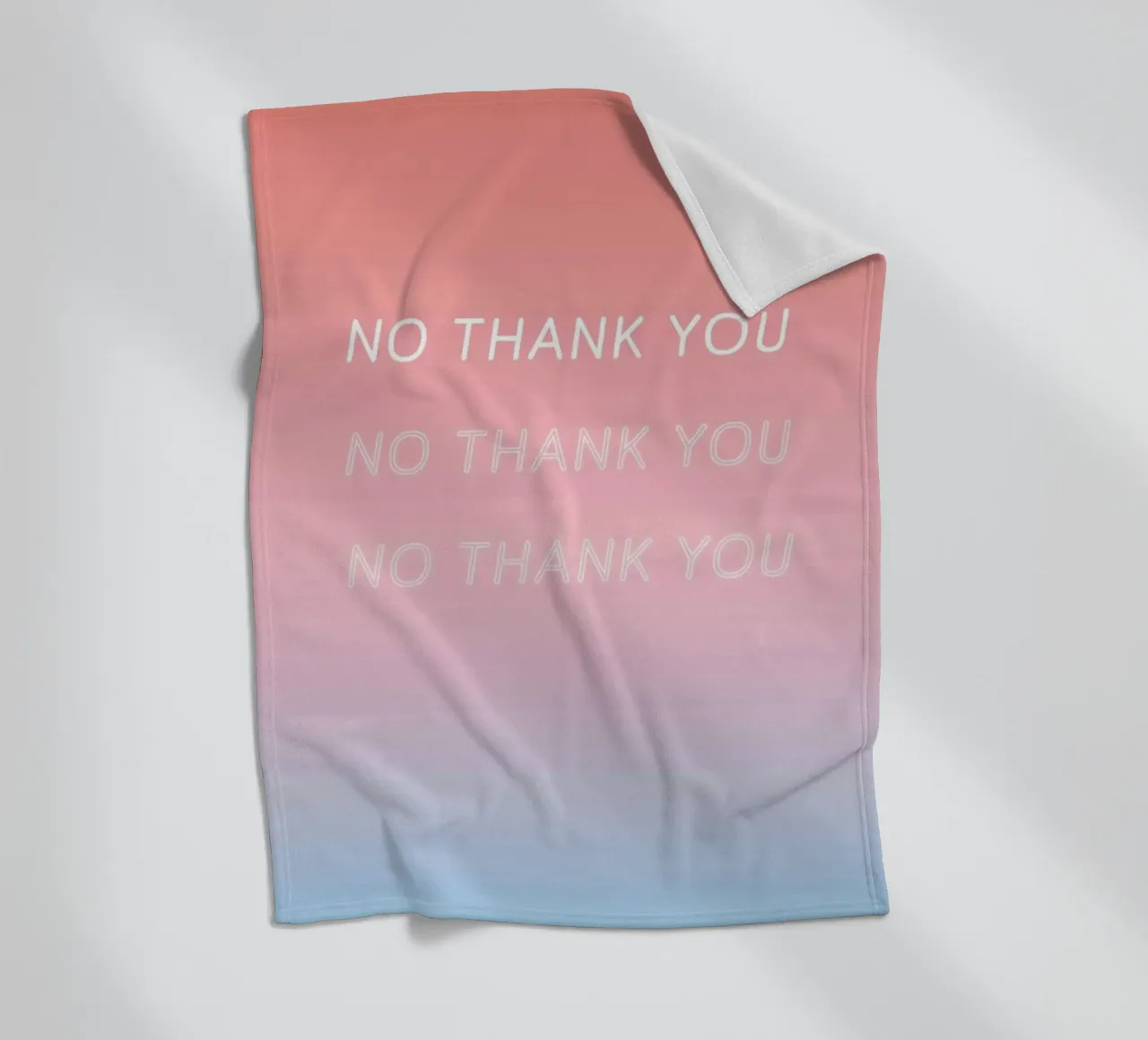 No Thank You coperta in pile da Oh Darling