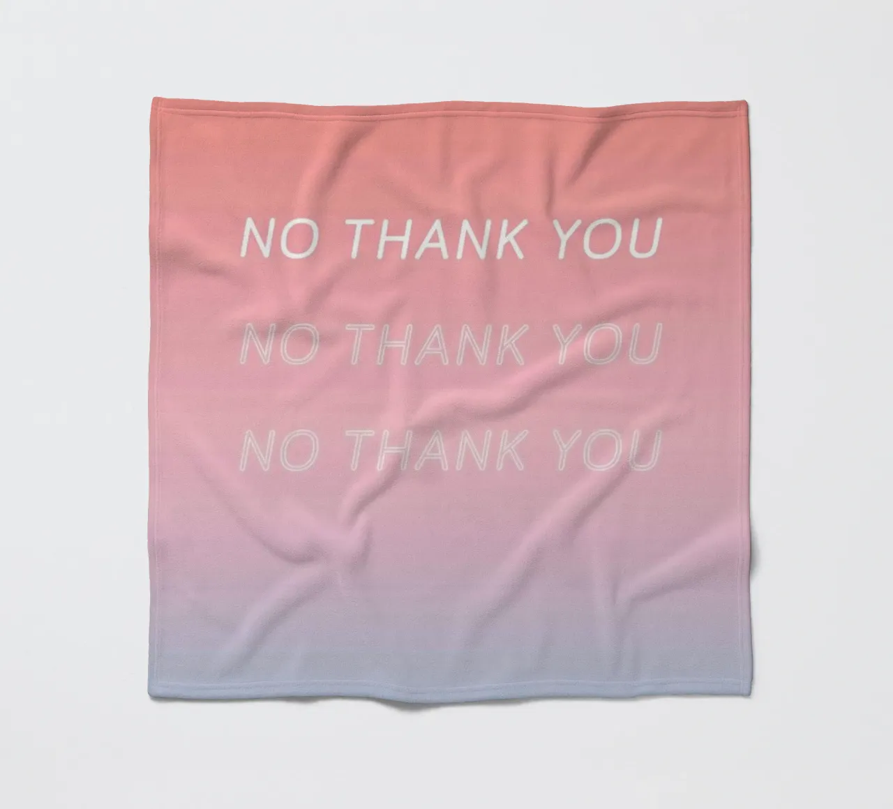 No Thank You coperta in pile da Oh Darling