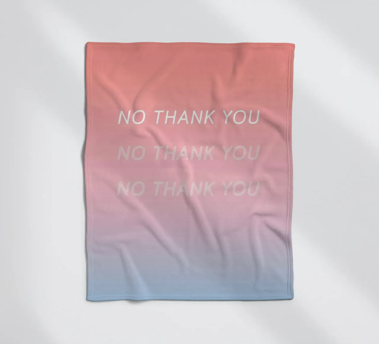 No Thank You coperta in pile da Oh Darling