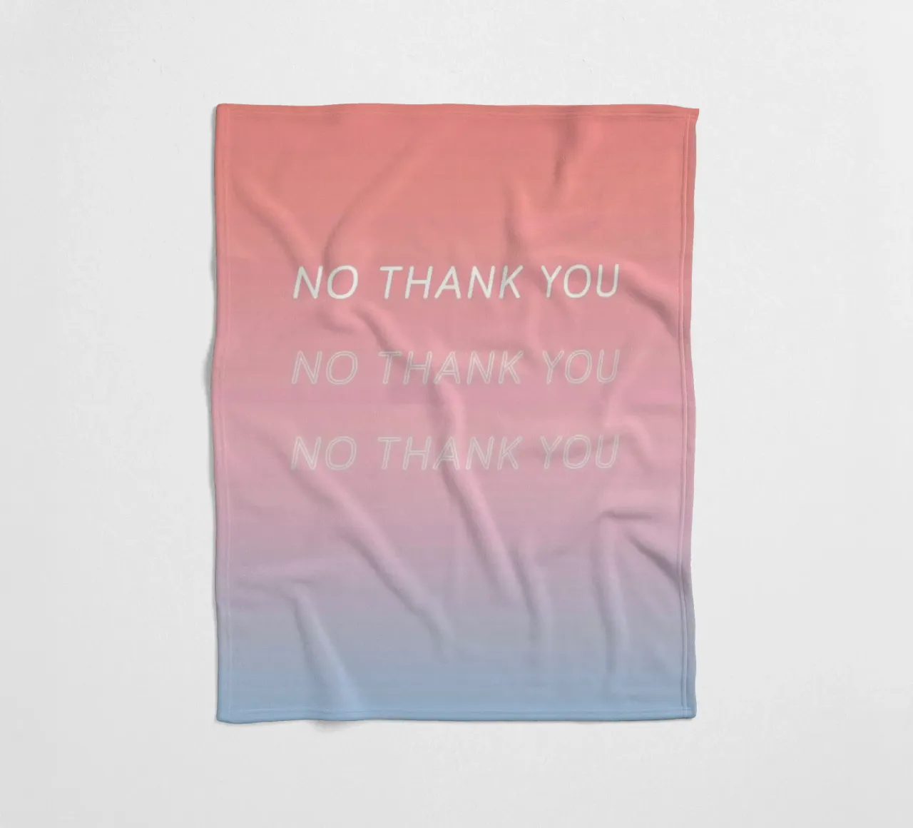 No Thank You coperta in pile da Oh Darling