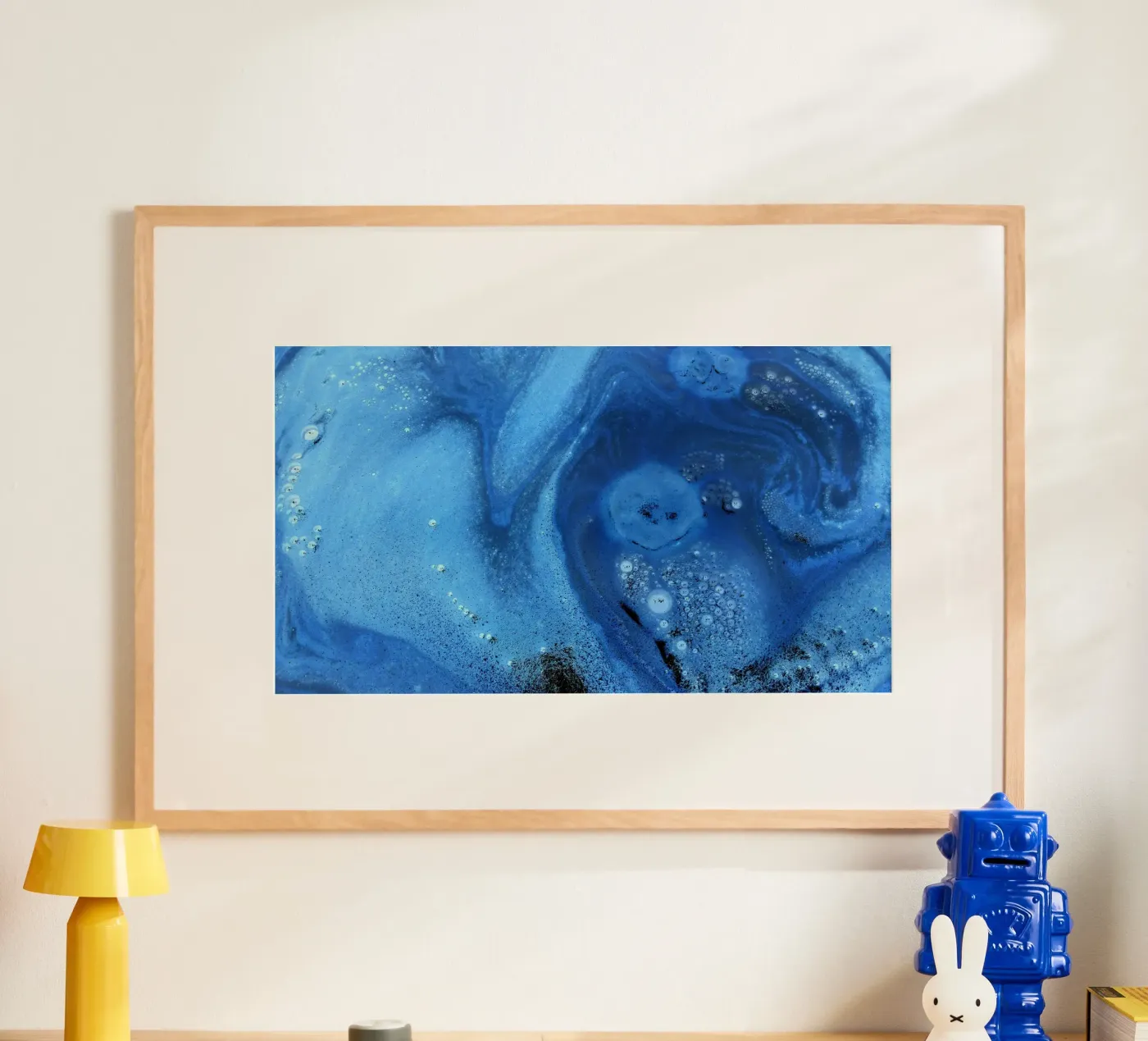 Blau Poster von Massimo Frascogna