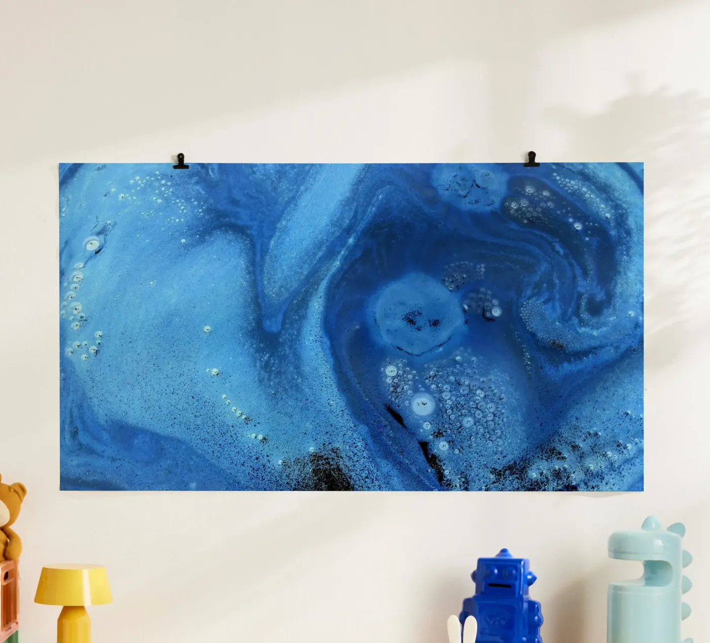 Blau Poster von Massimo Frascogna