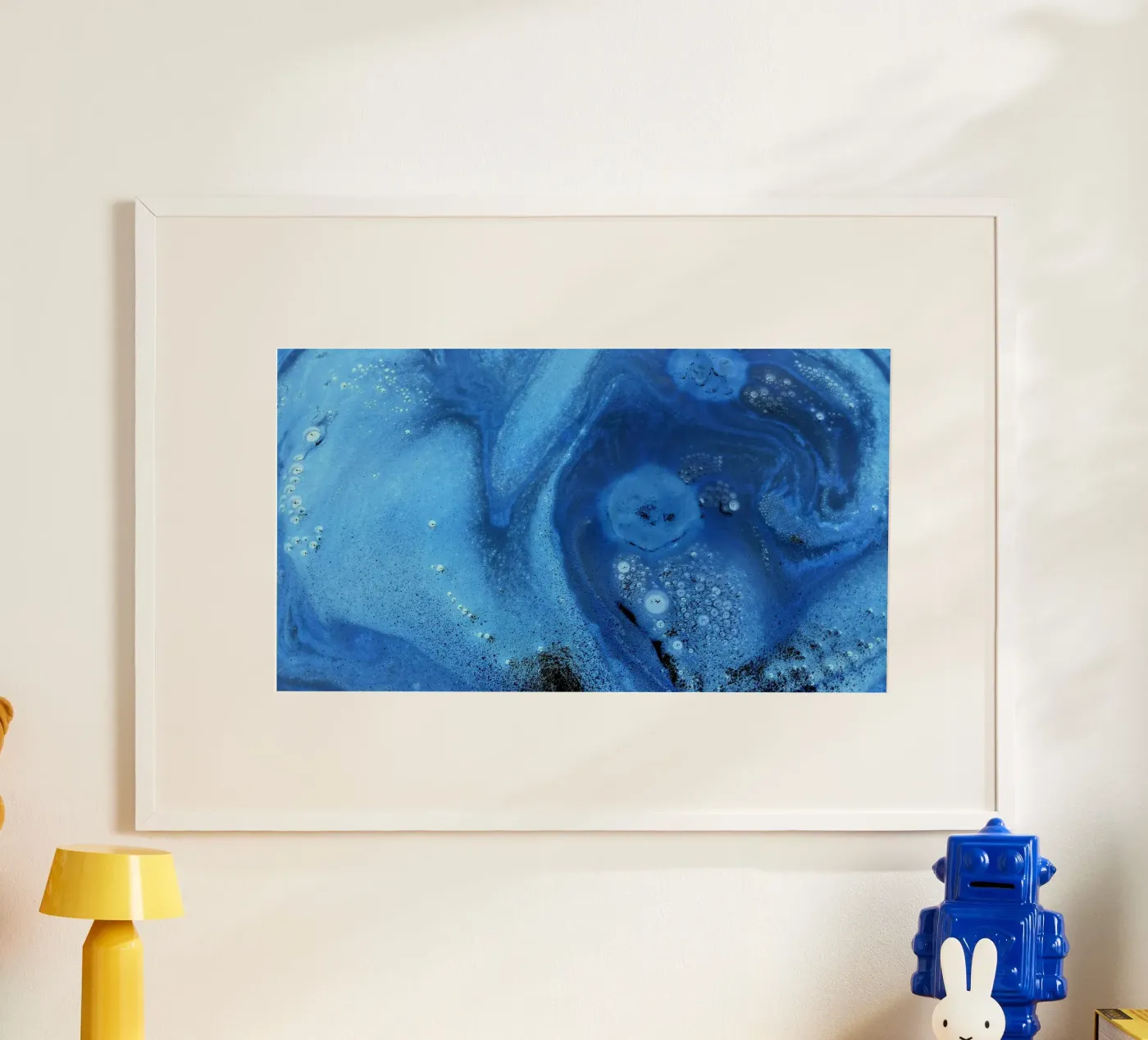 Blau Poster von Massimo Frascogna