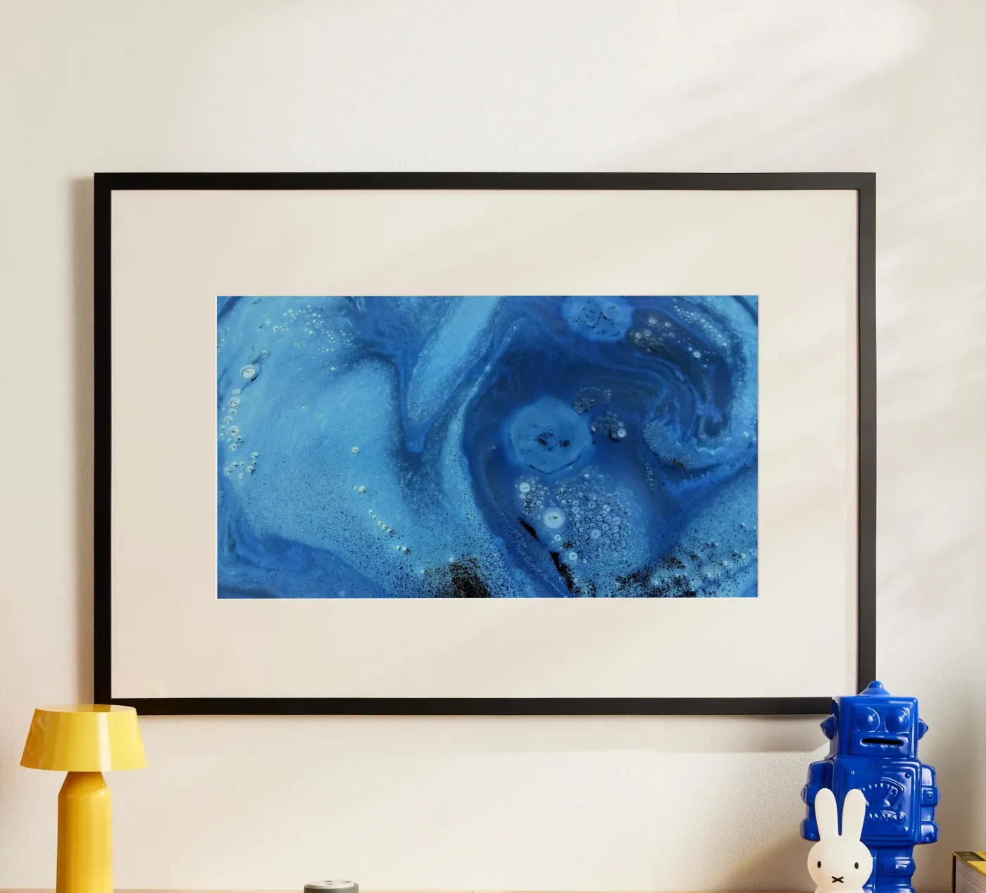 Blau Poster von Massimo Frascogna