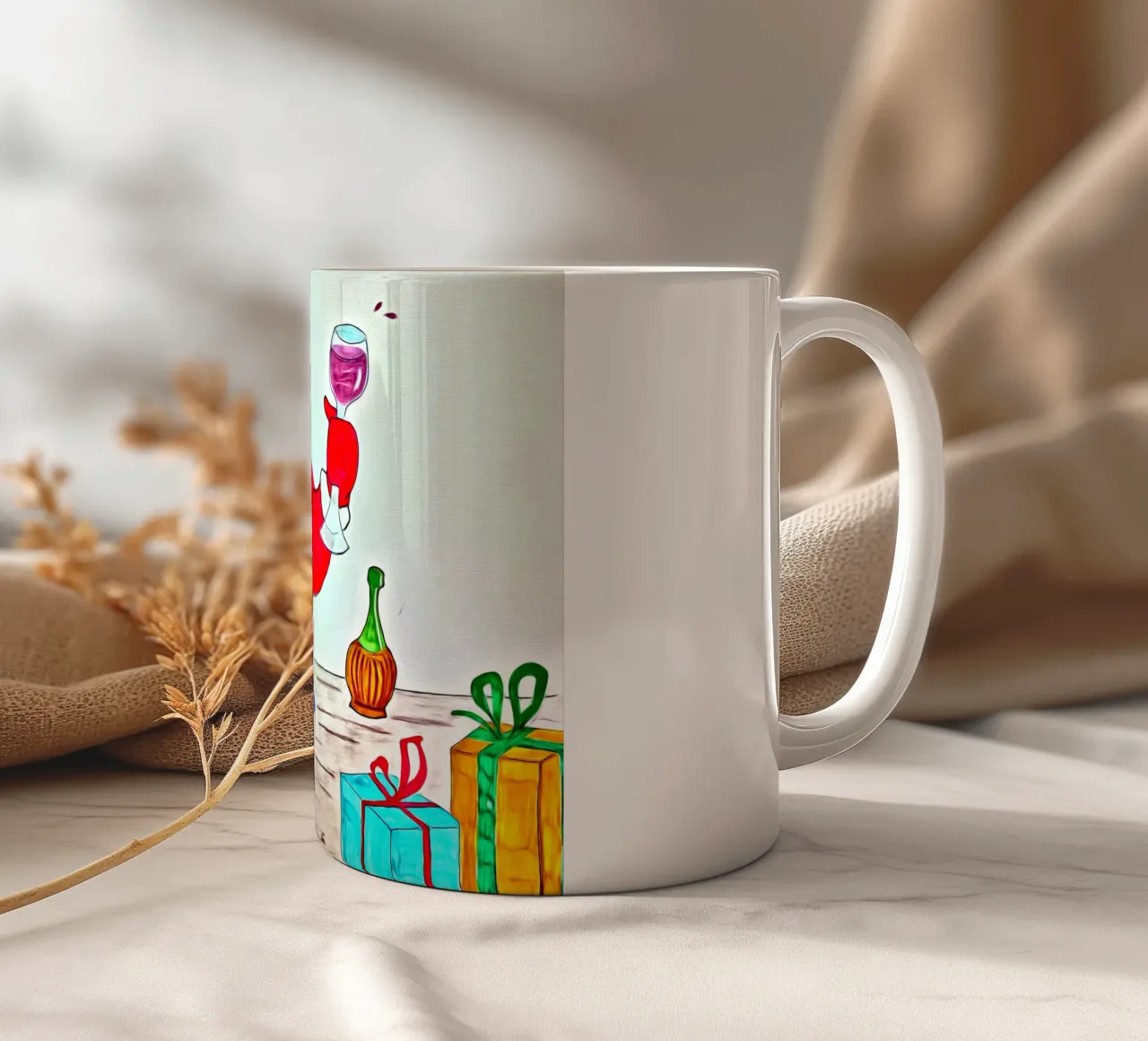 Santa Claus spaghetti tazza in ceramica da Massimo Frascogna