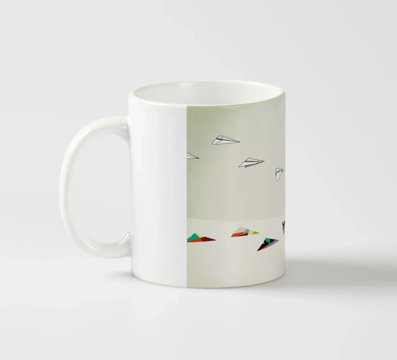 Walking Shadow - Paper Planes taza de cerámica de Jason Ratliff