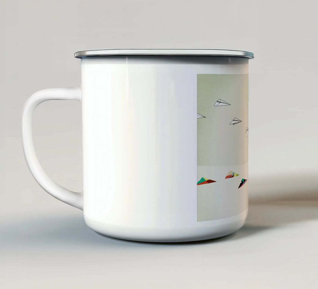 Walking Shadow - Paper Planes tazza in smalto da Jason Ratliff