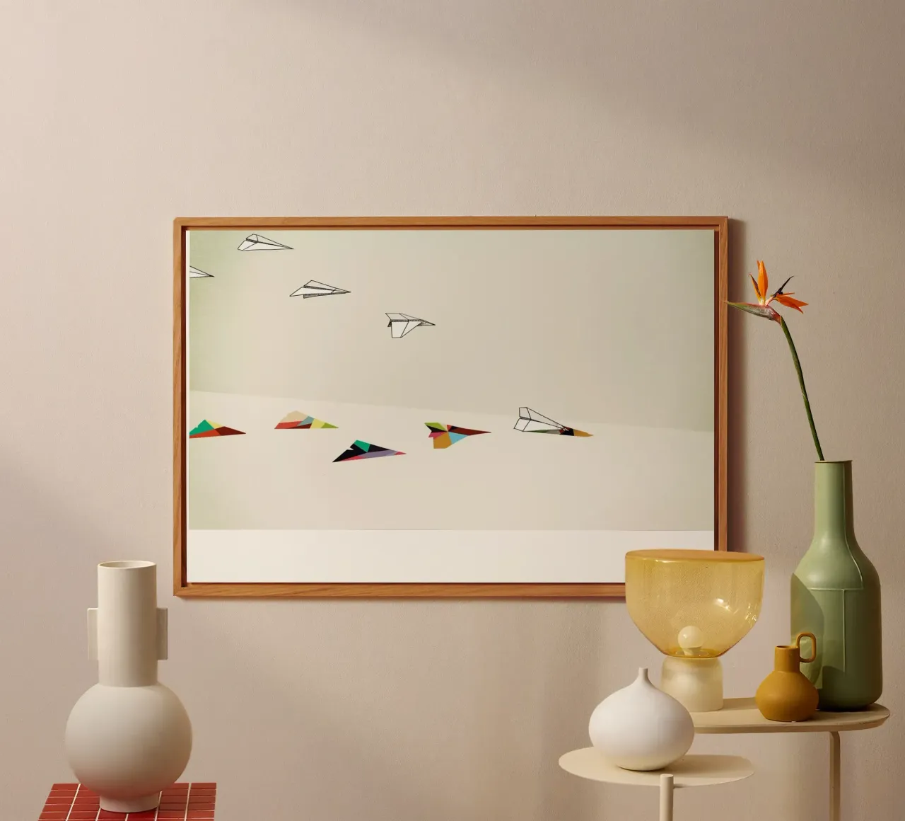 Walking Shadow - Paper Planes alluminio dibond da Jason Ratliff