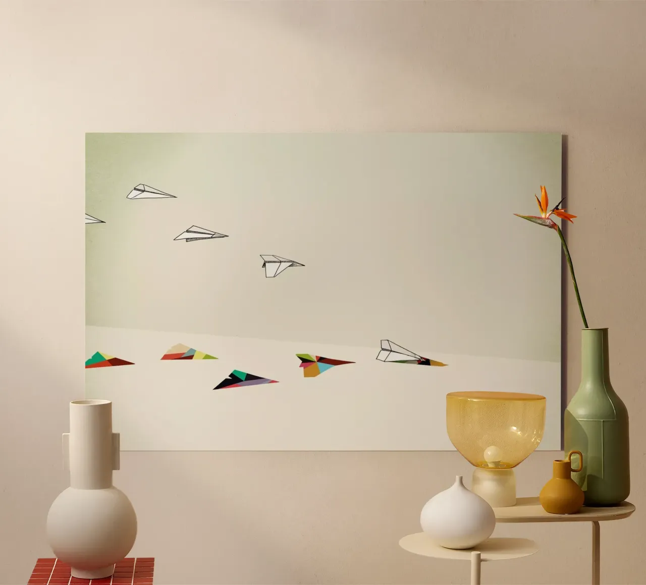 Walking Shadow - Paper Planes alluminio dibond da Jason Ratliff