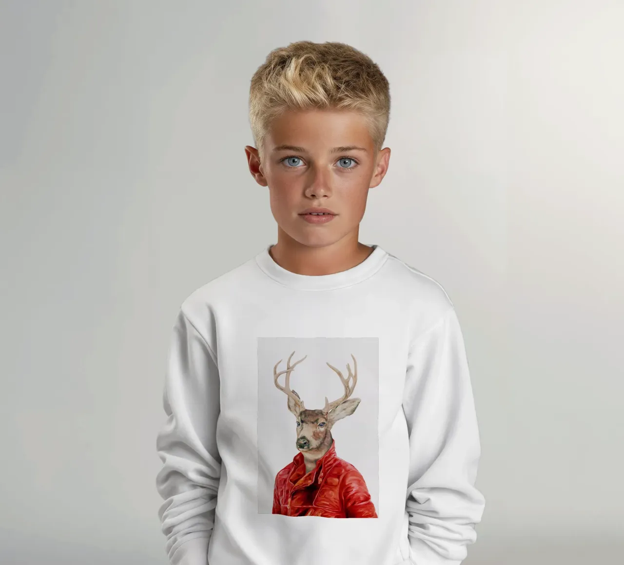 Cervo in pelle felpa bambino da Animal Crew