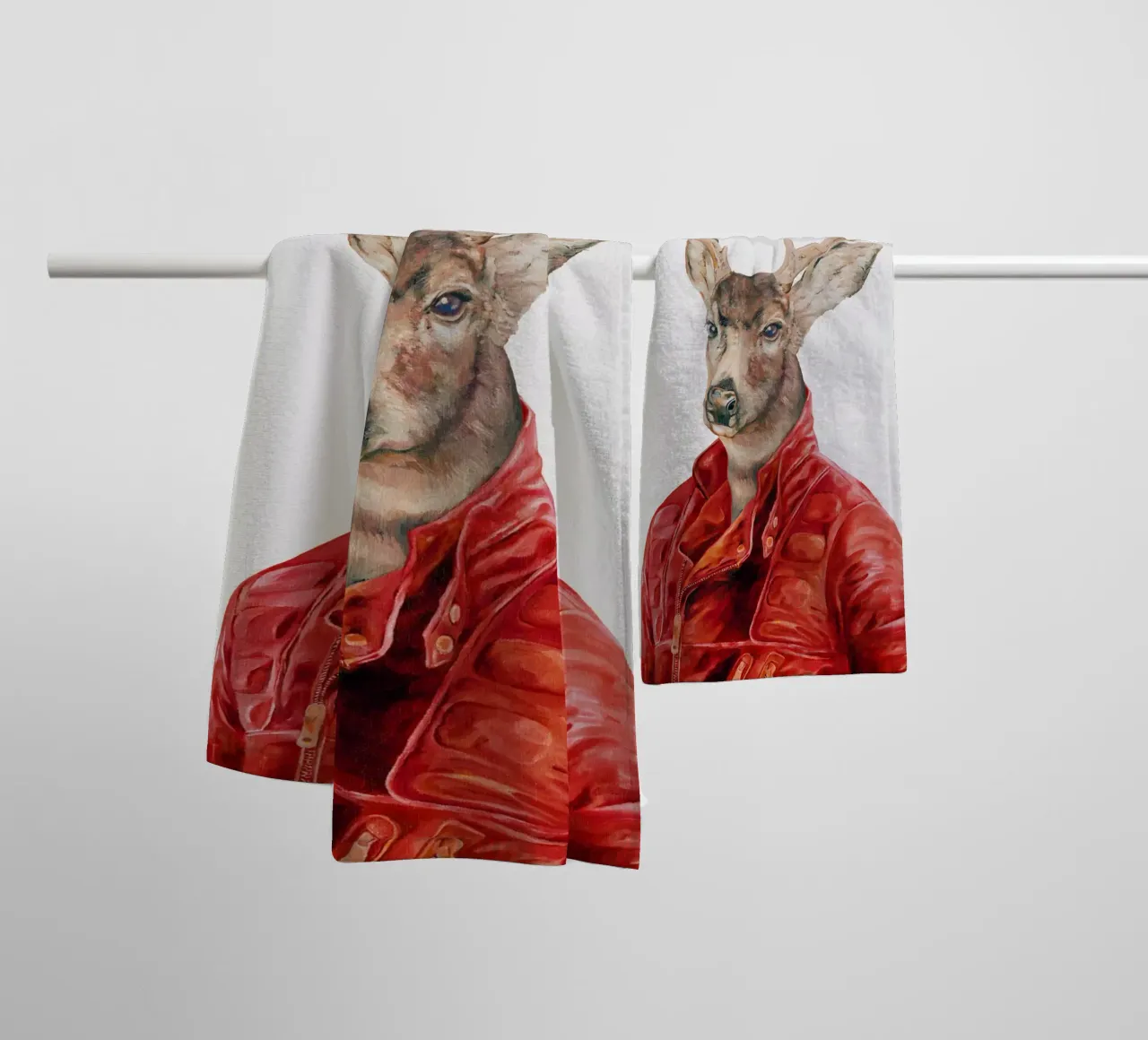 Cervo in pelle asciugamano da bagno da Animal Crew