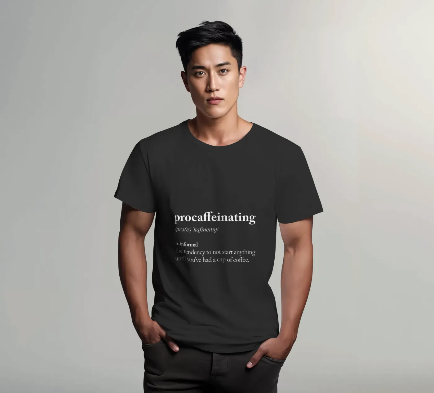 Procaffeinating t-shirt by THE MOTIVATED TYPE