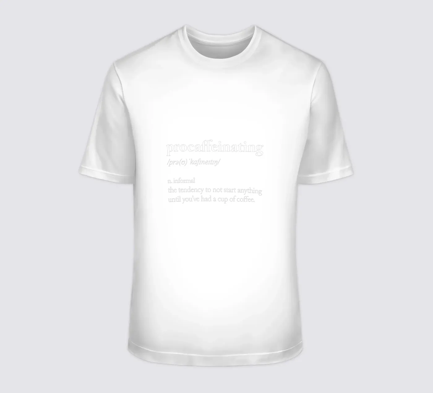 Procaffeinating t-shirt da THE MOTIVATED TYPE