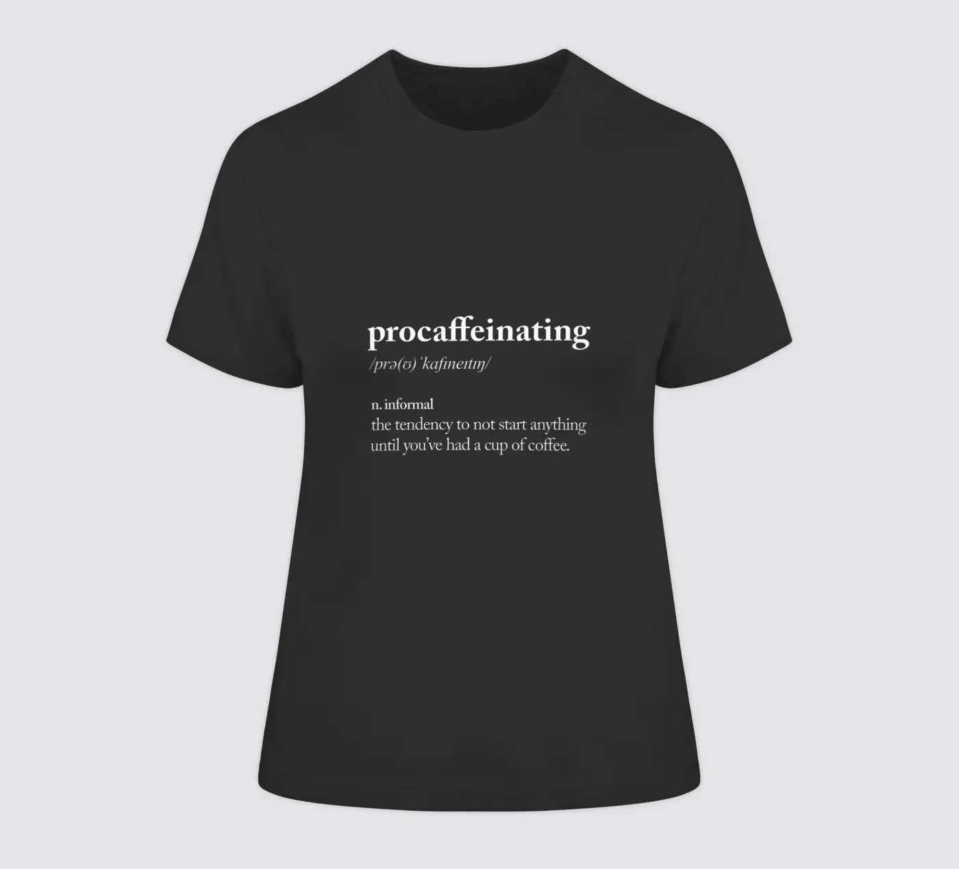 Procaffeinizzazione t-shirt da donna da THE MOTIVATED TYPE