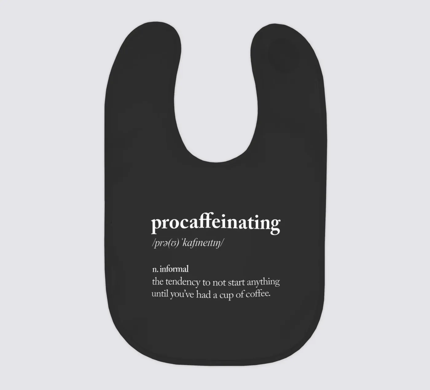 Prokoffeinierend Babylätzchen von THE MOTIVATED TYPE
