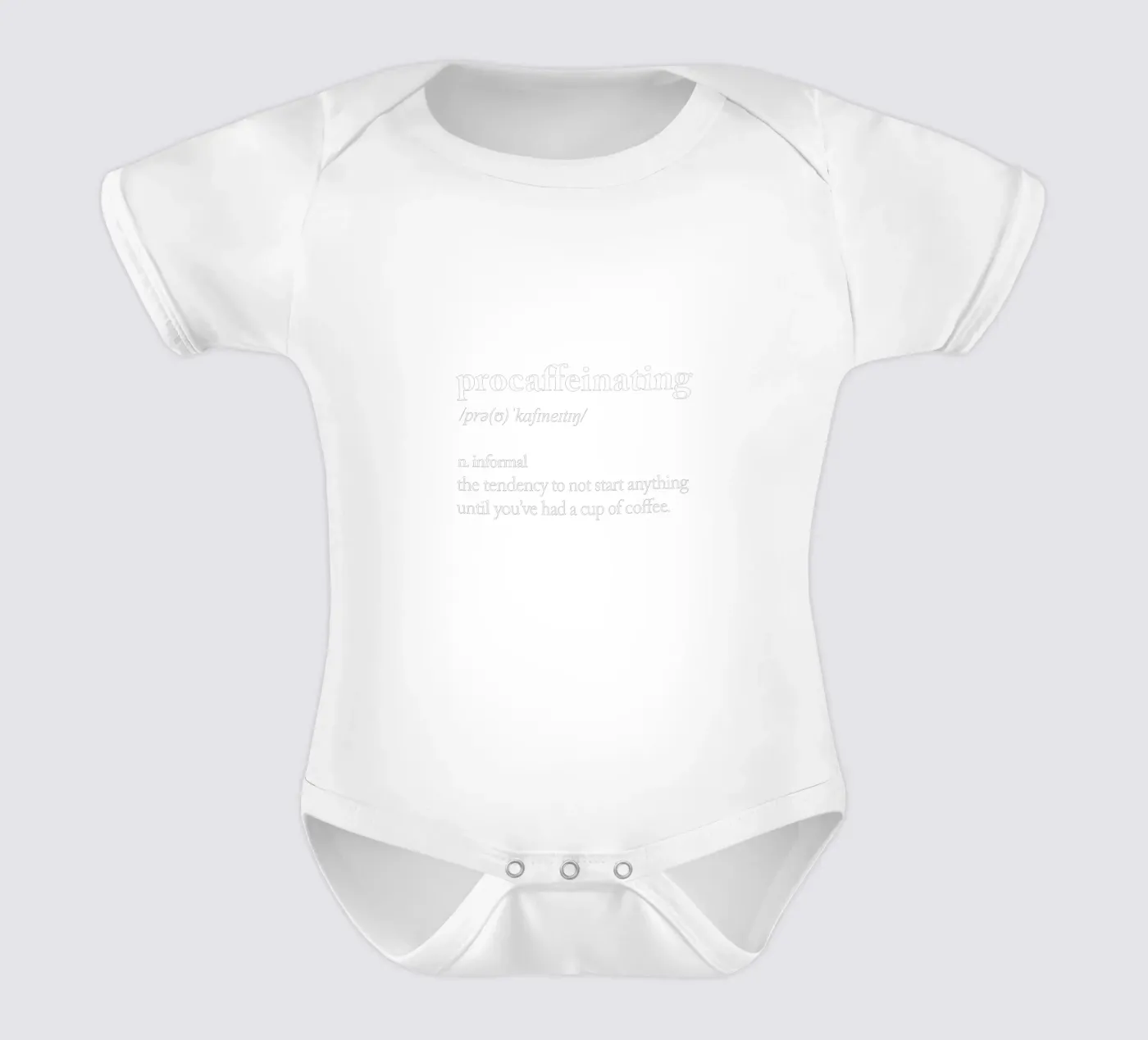 Procaffeinating babyrompertje korte mouwen van THE MOTIVATED TYPE