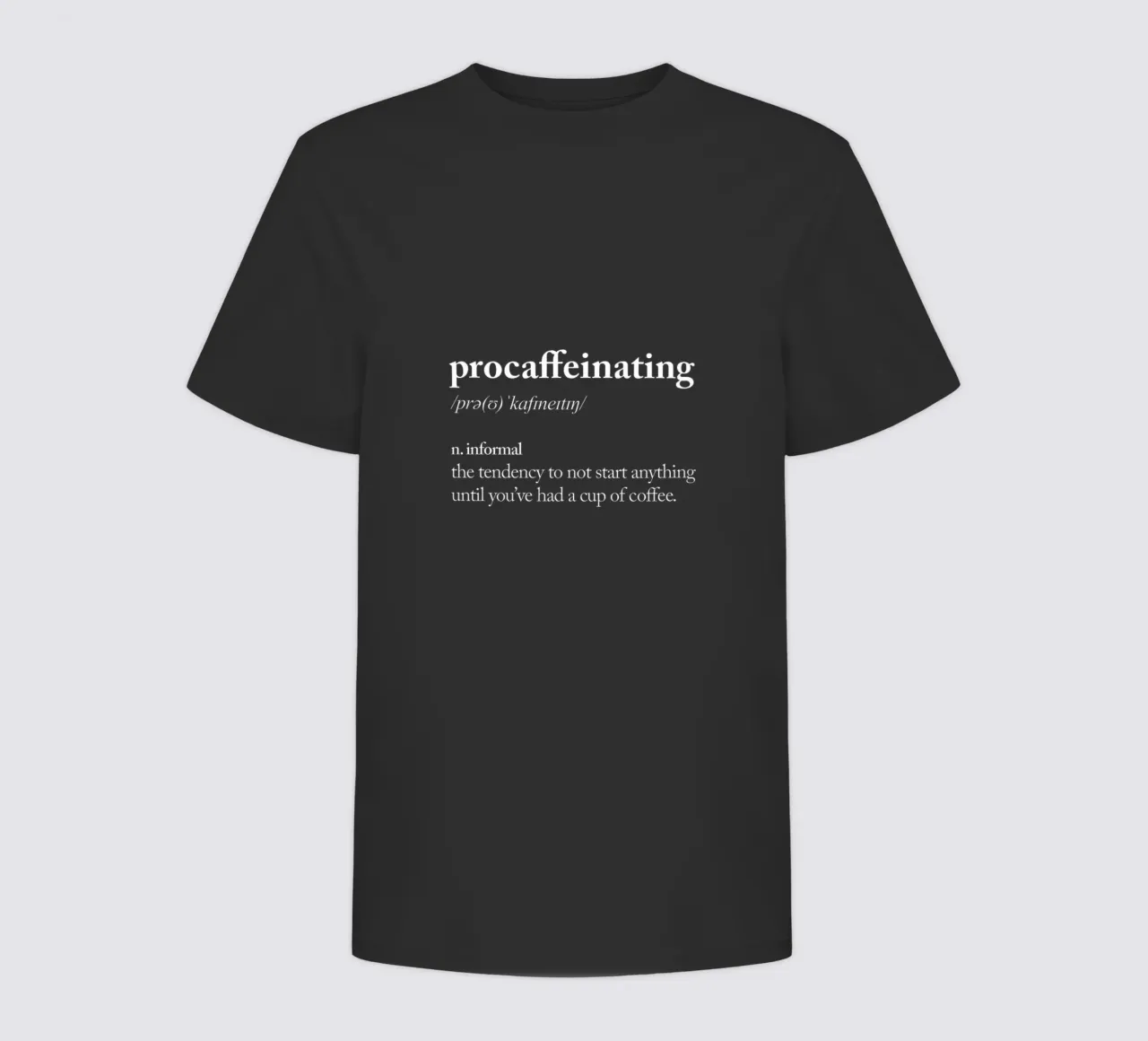 Procaffeinating kids t-shirt by THE MOTIVATED TYPE