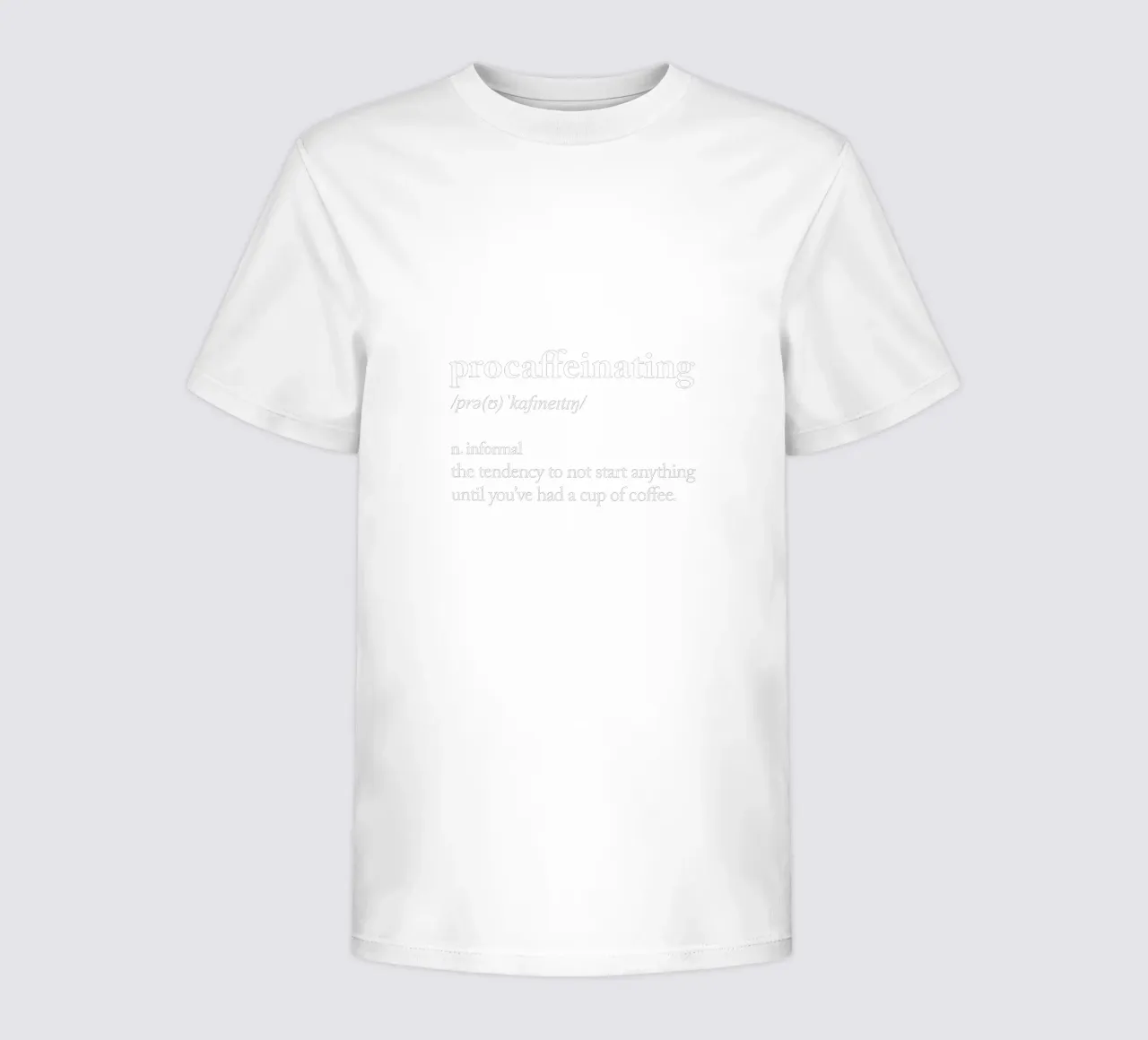Procaffeinating kids t-shirt by THE MOTIVATED TYPE