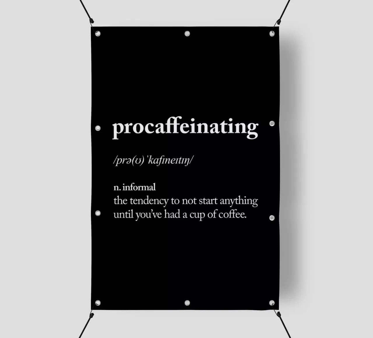 Procaffeinating pvc cover by THE MOTIVATED TYPE