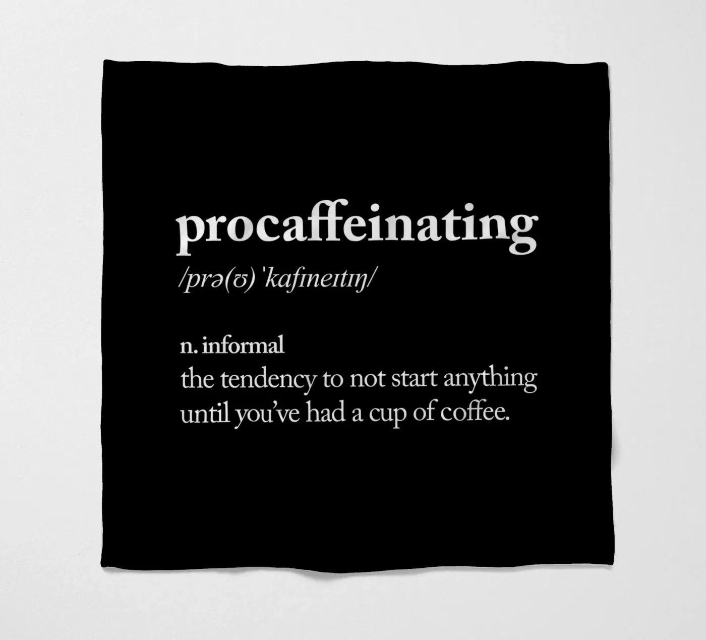 Procaffeinating Fleecedecke von THE MOTIVATED TYPE