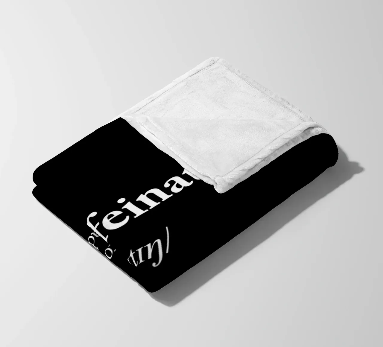 Procaffeinating fleece blanket by THE MOTIVATED TYPE