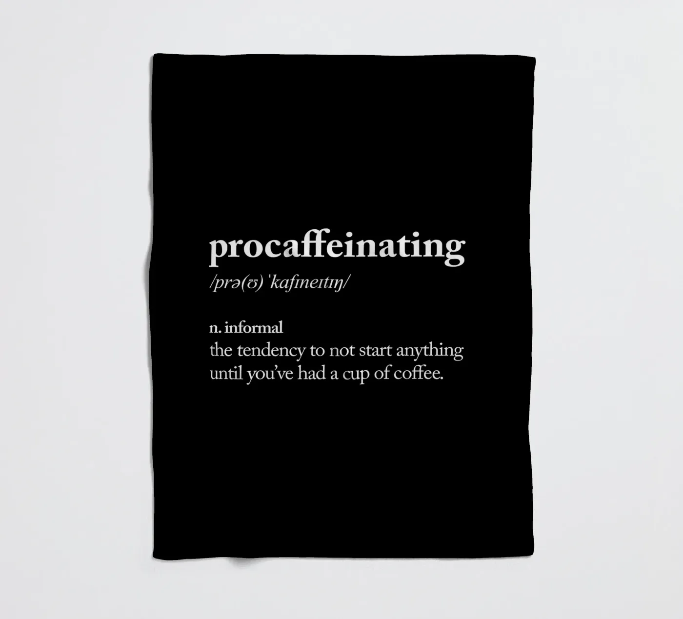 Procaffeinating Fleecedecke von THE MOTIVATED TYPE