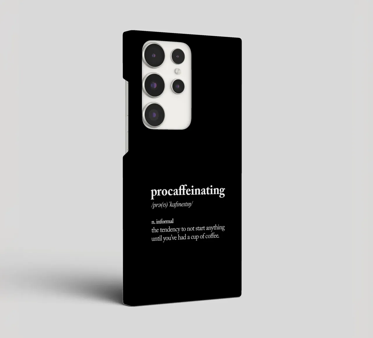 Procaffeinating samsung phone case by THE MOTIVATED TYPE