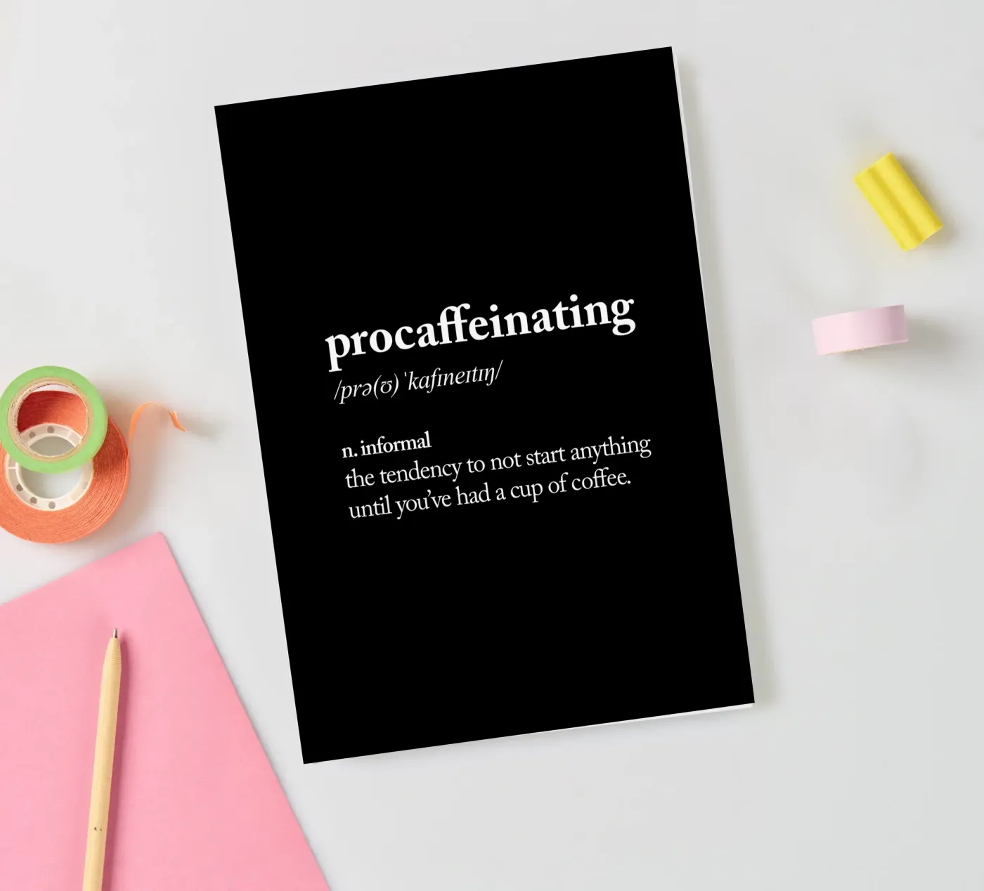 Procaffeinating notebook by THE MOTIVATED TYPE