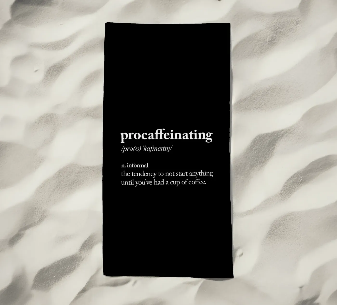 Procaffeinizzazione telo mare da THE MOTIVATED TYPE