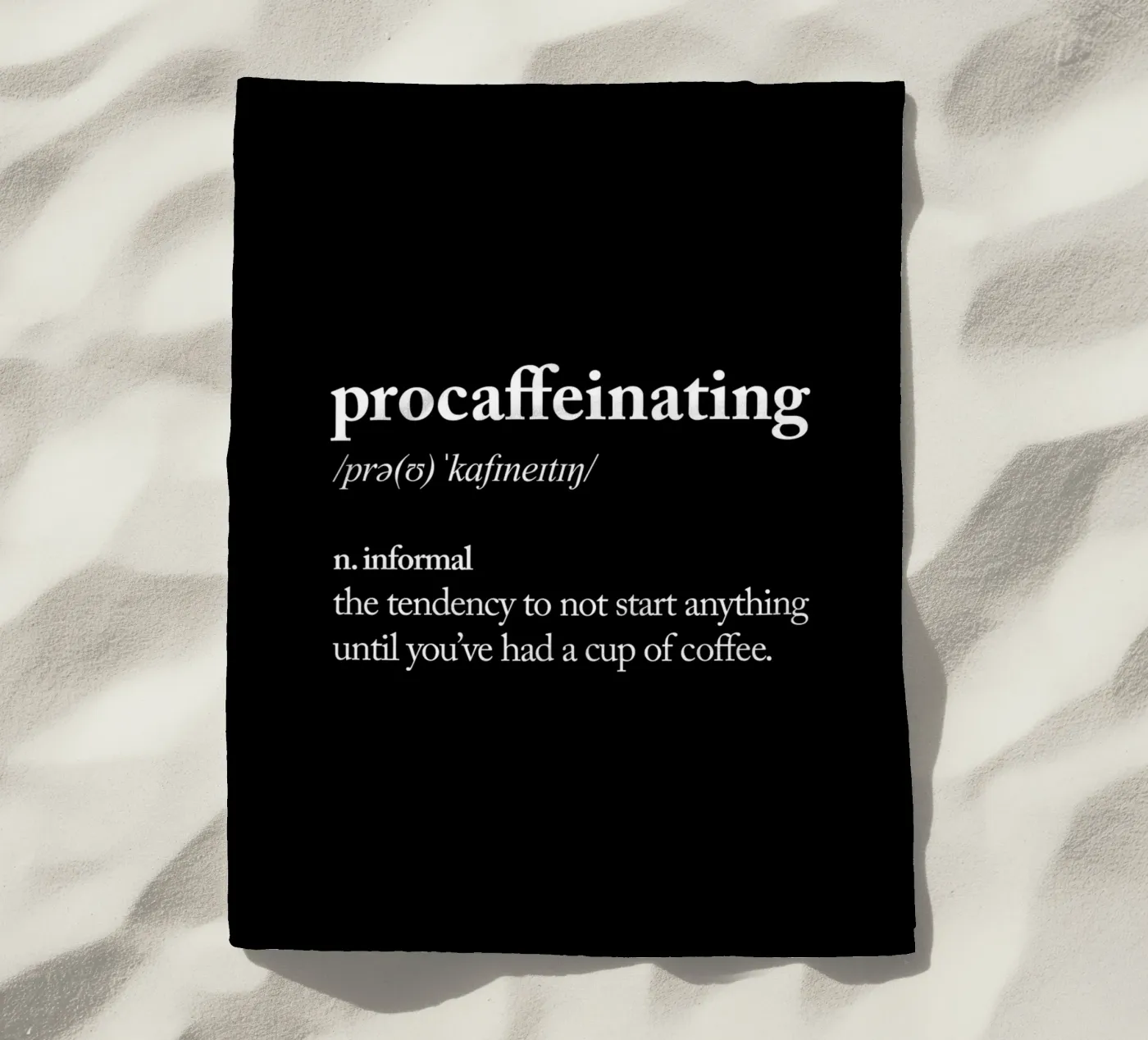 Procaffeinizzazione telo mare da THE MOTIVATED TYPE