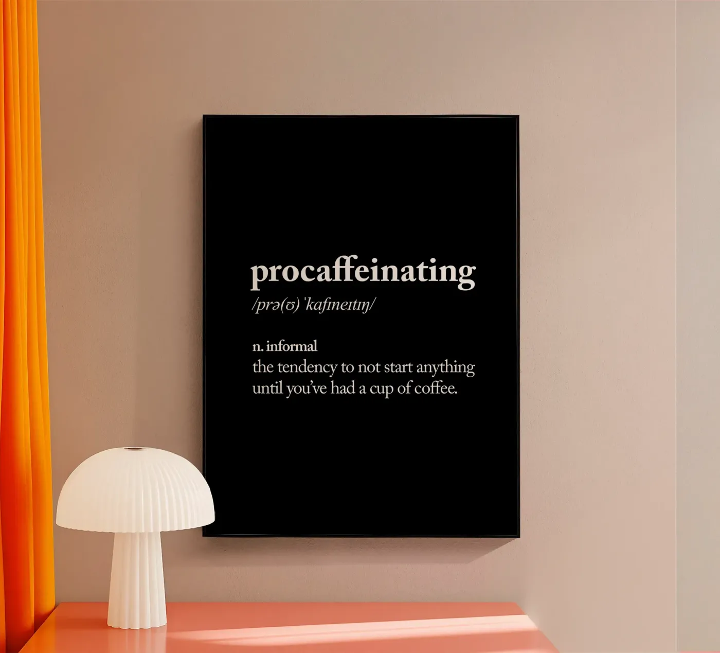 Procaffeinating plexiglas de THE MOTIVATED TYPE