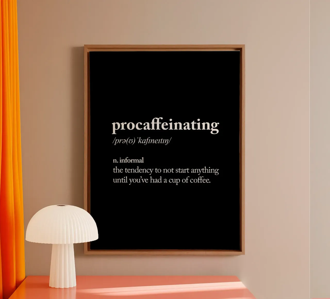 Procaffeinating canvas by THE MOTIVATED TYPE