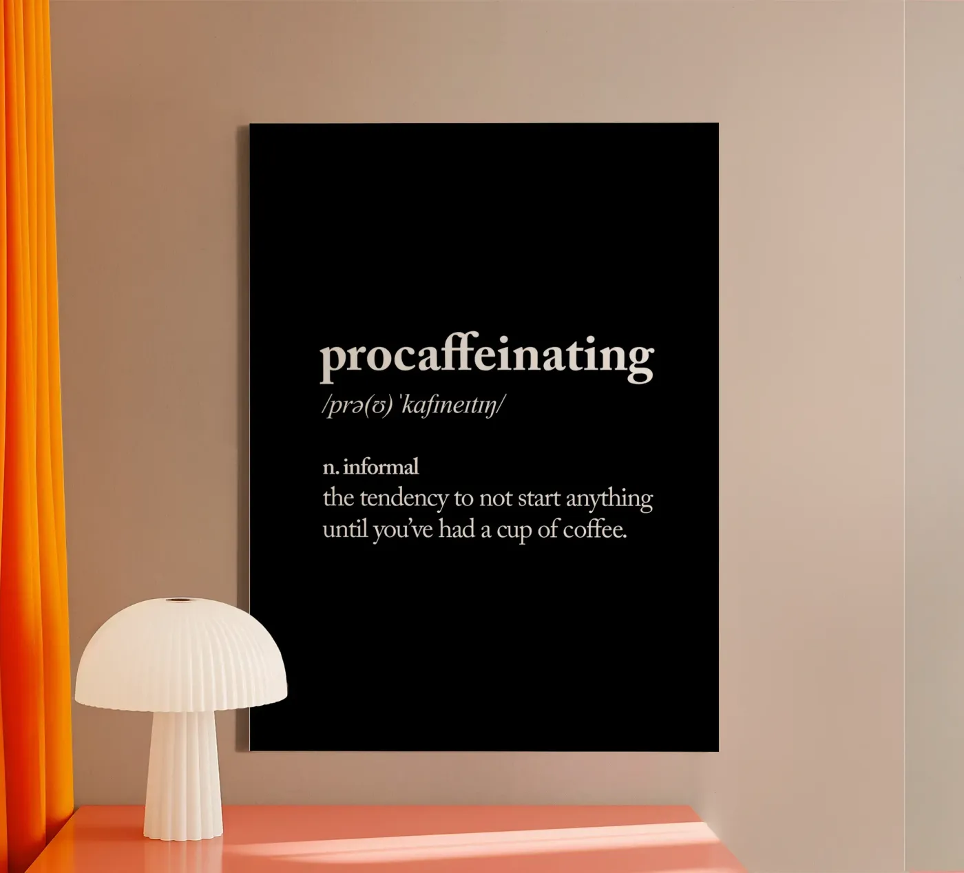 Procaffeinating Leinwand von THE MOTIVATED TYPE