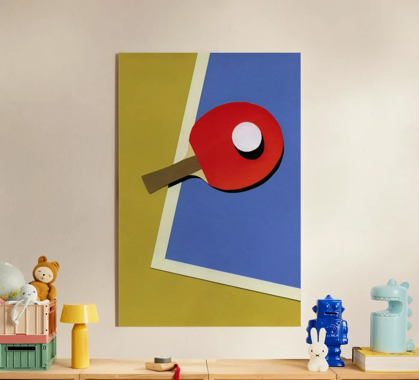 Table Tennis Team Red Acryl-Glas von Rosi Feist