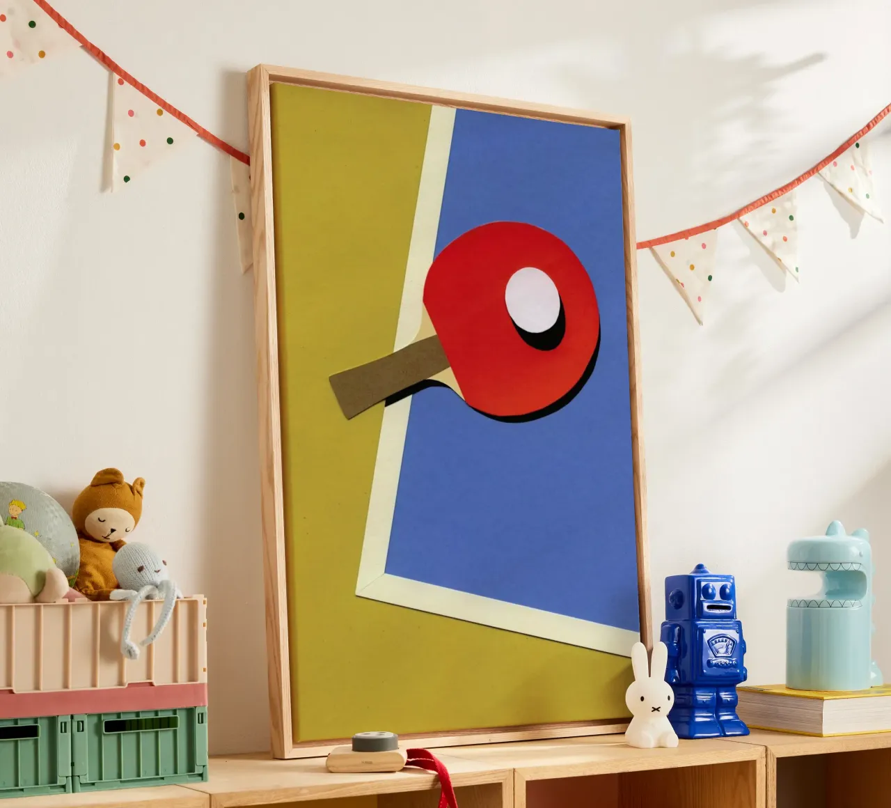Table Tennis Team Red canvas by Rosi Feist