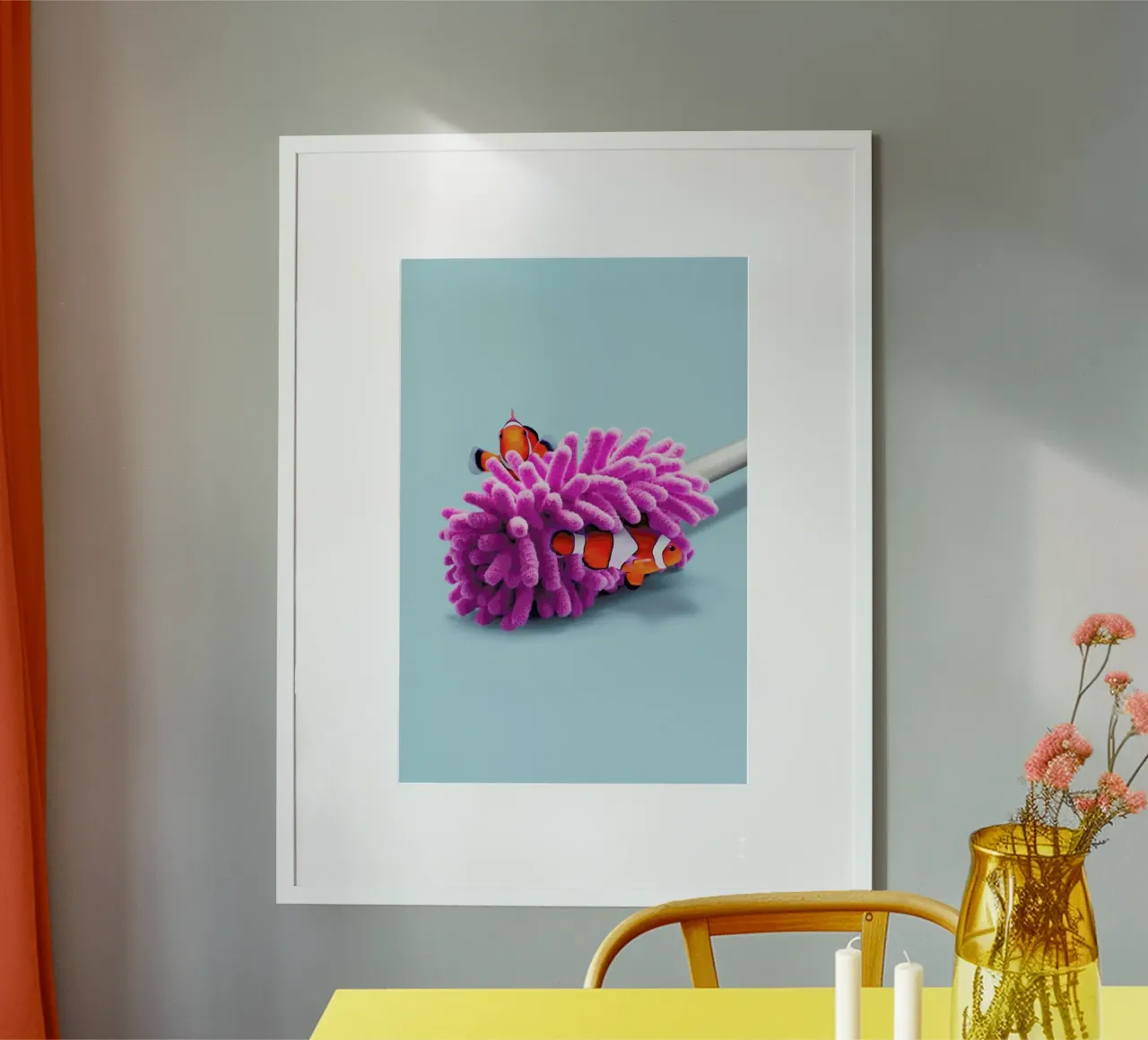 Clownfish poster con telaio in plastica da Jonas Loose