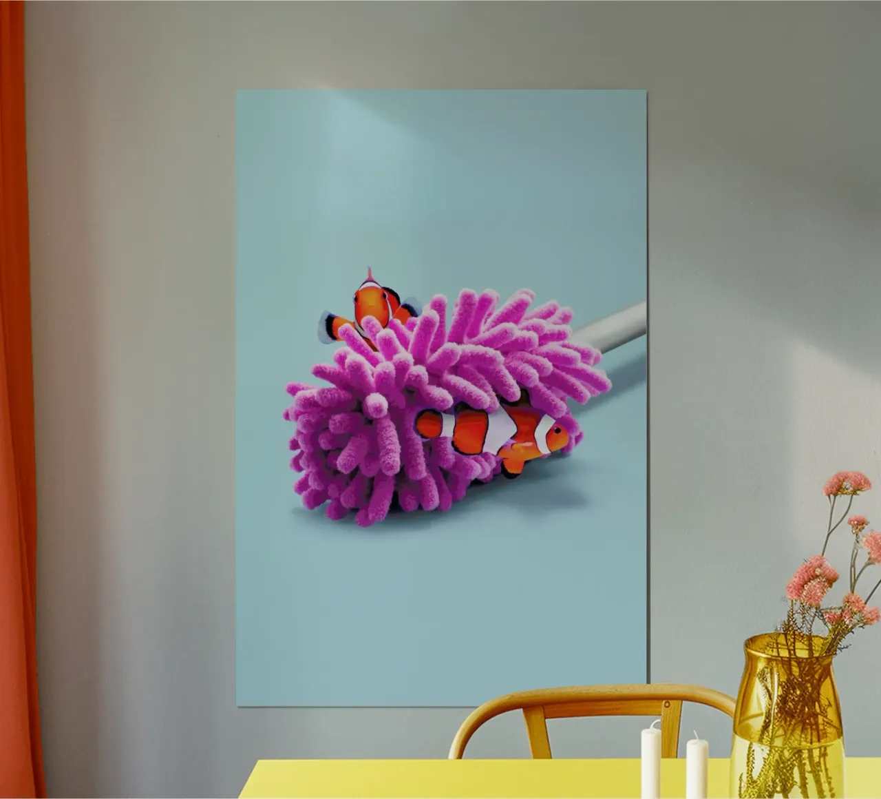 Clownfish poster con telaio in plastica da Jonas Loose