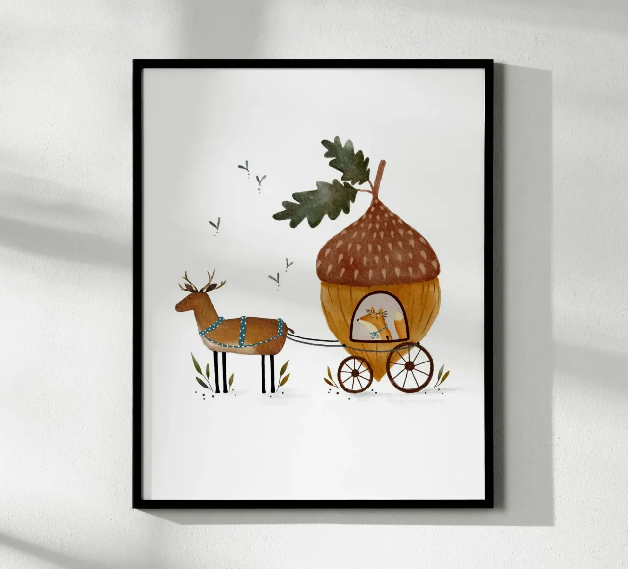 Skurrile Eichel & Waldtiere Kunst Poster von Urchin Bay Art
