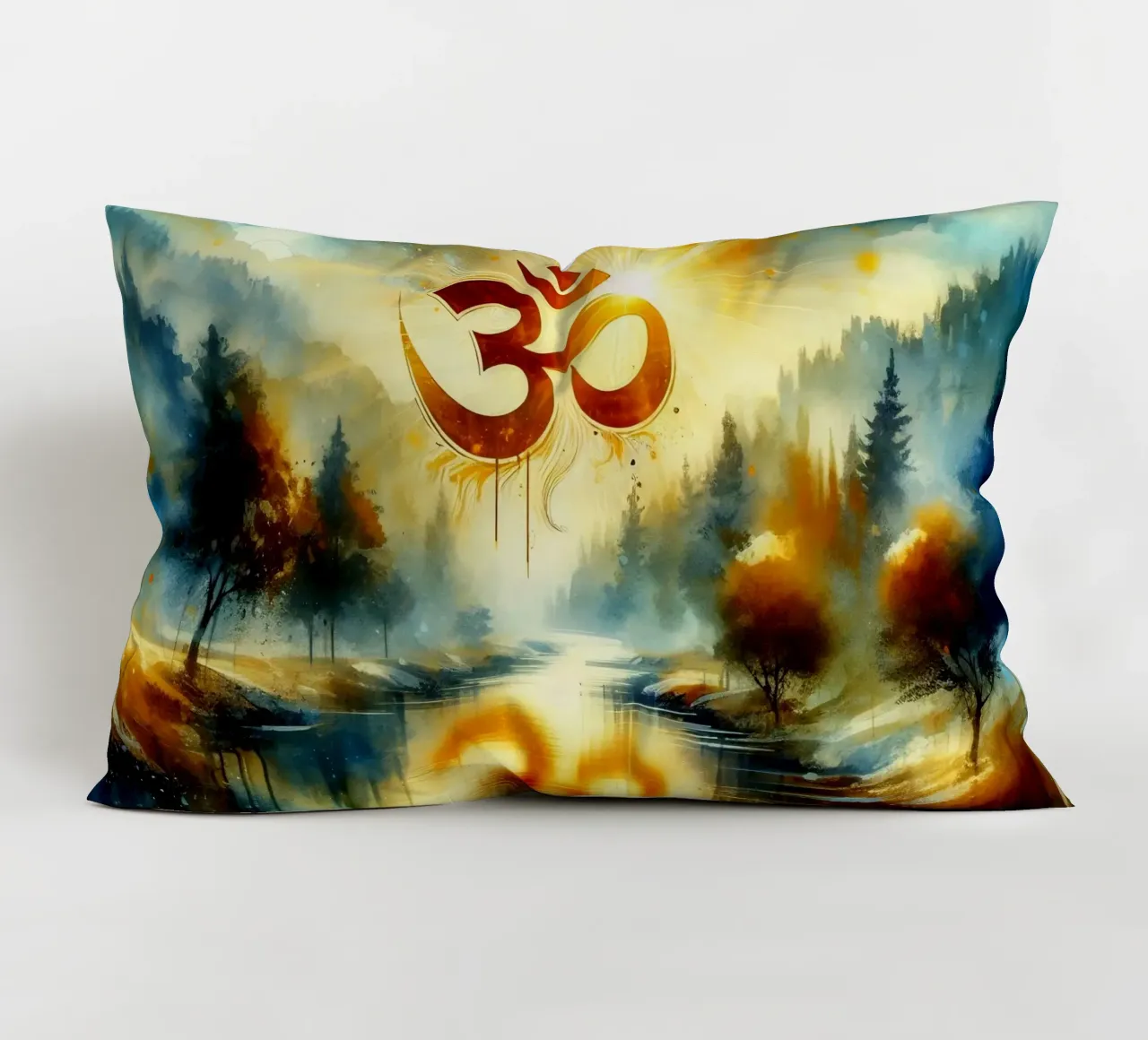 Om & Natura - Bach - Stile acquerello cuscino da spiritual