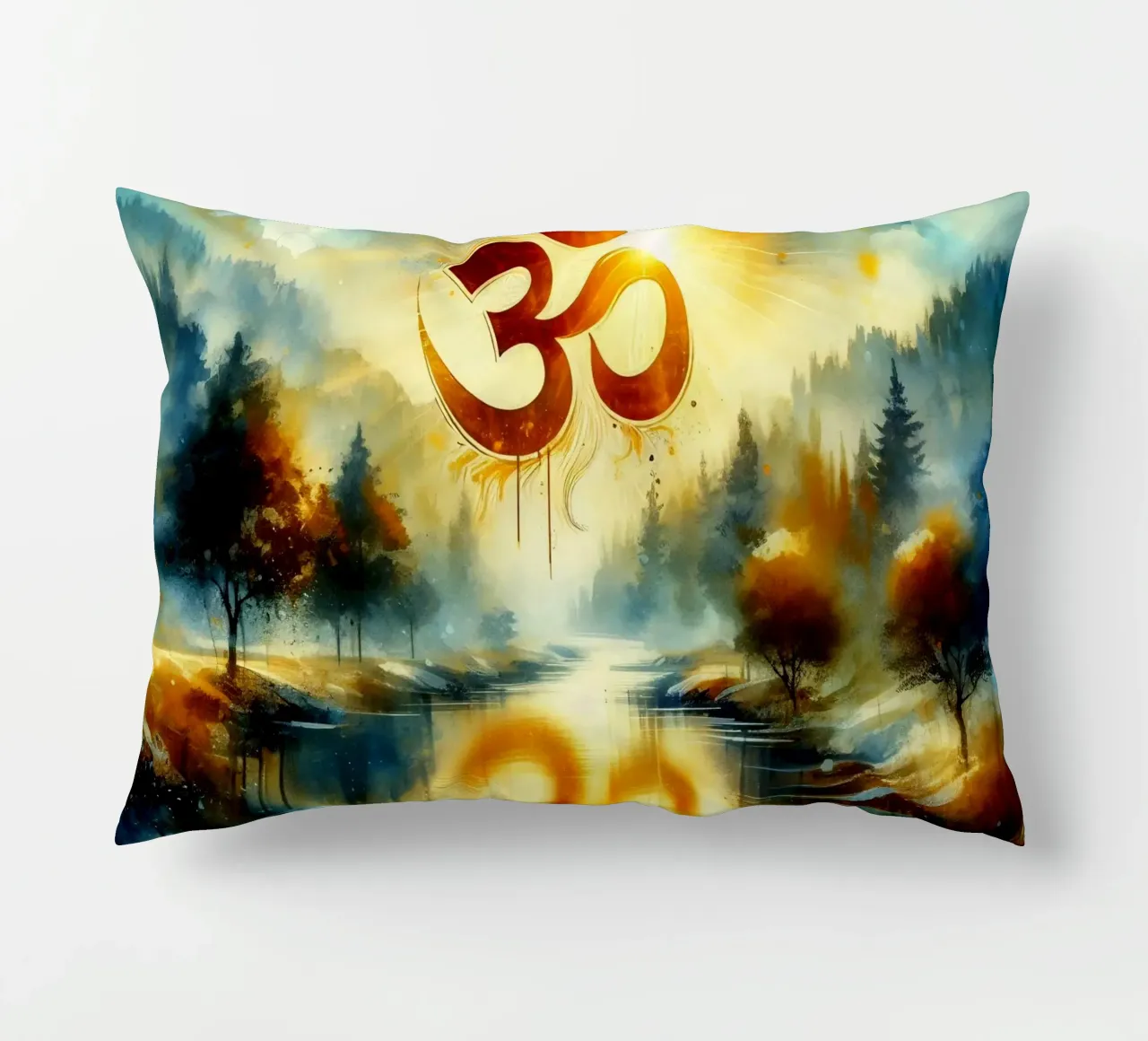 Om & Natura - Bach - Stile acquerello cuscino da spiritual