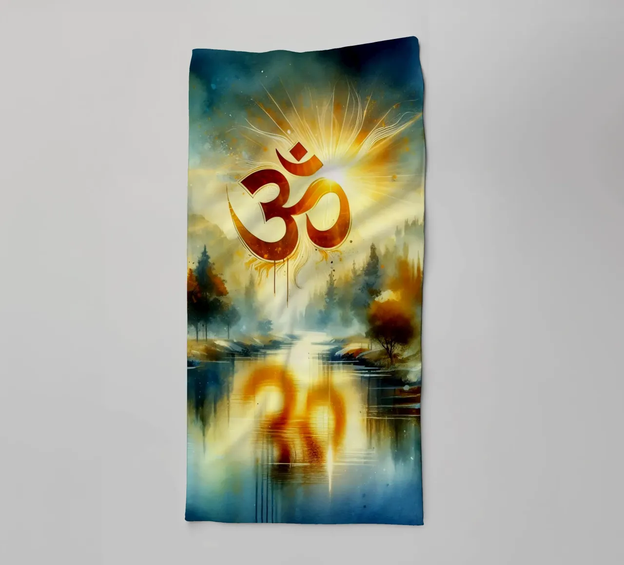 Om & Natura - Bach - Stile acquerello asciugamano da bagno da spiritual