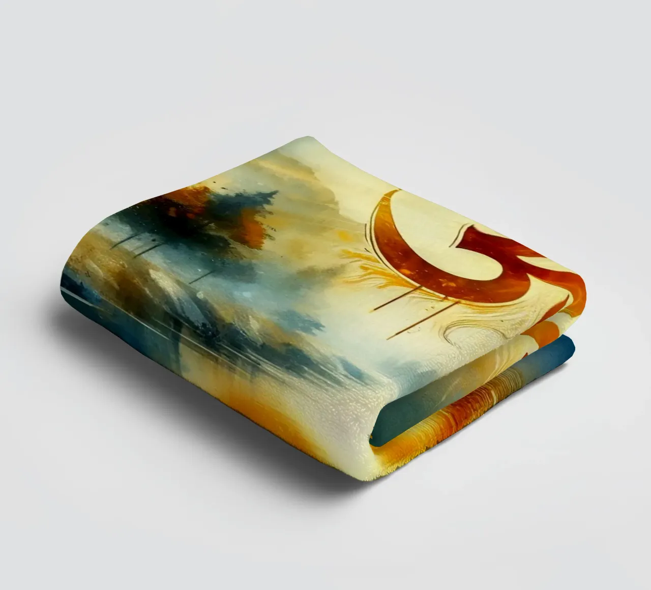 Om & Natura - Bach - Stile acquerello asciugamano da bagno da spiritual