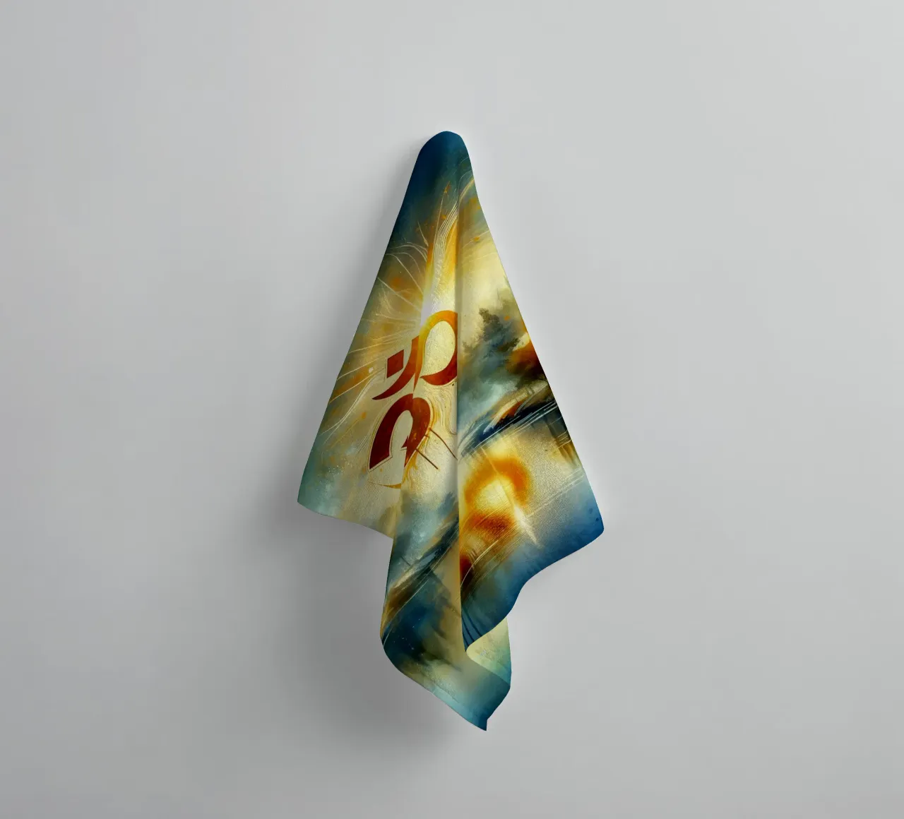 Om & Natura - Bach - Stile acquerello asciugamano da bagno da spiritual