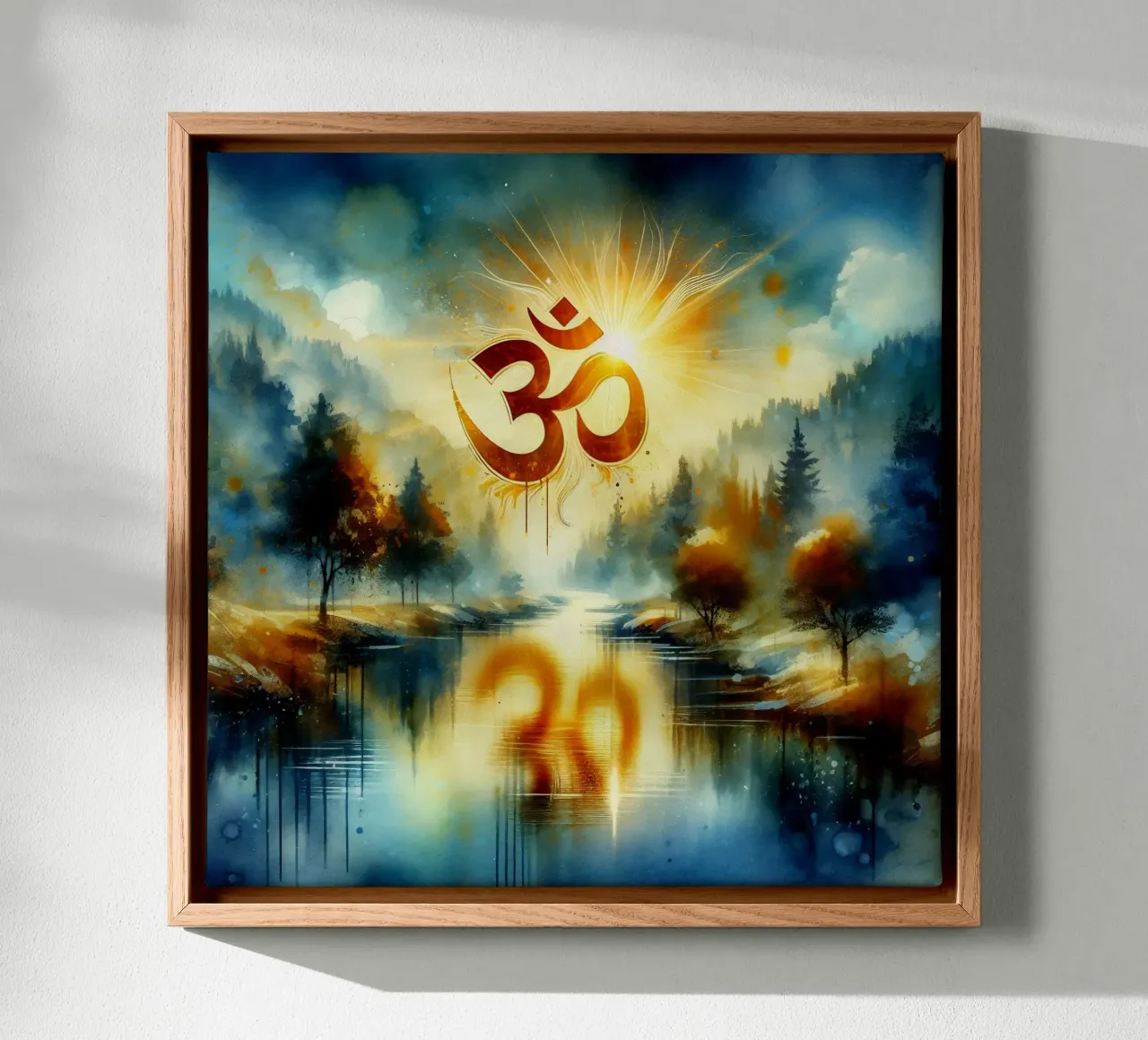 Om & Natura - Bach - Stile acquerello tela da spiritual