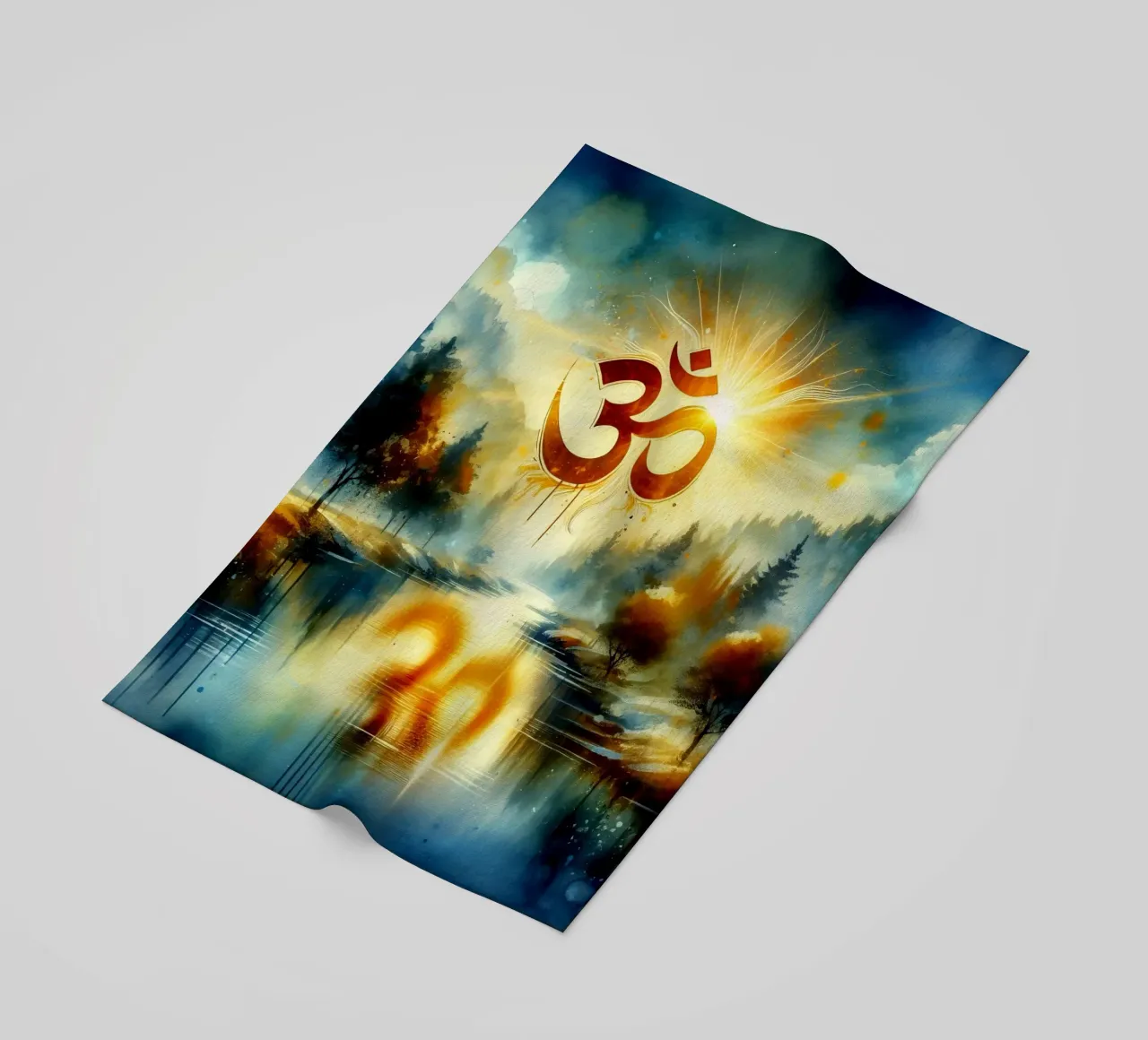Om & Natura - Bach - Stile acquerello telo mare da spiritual