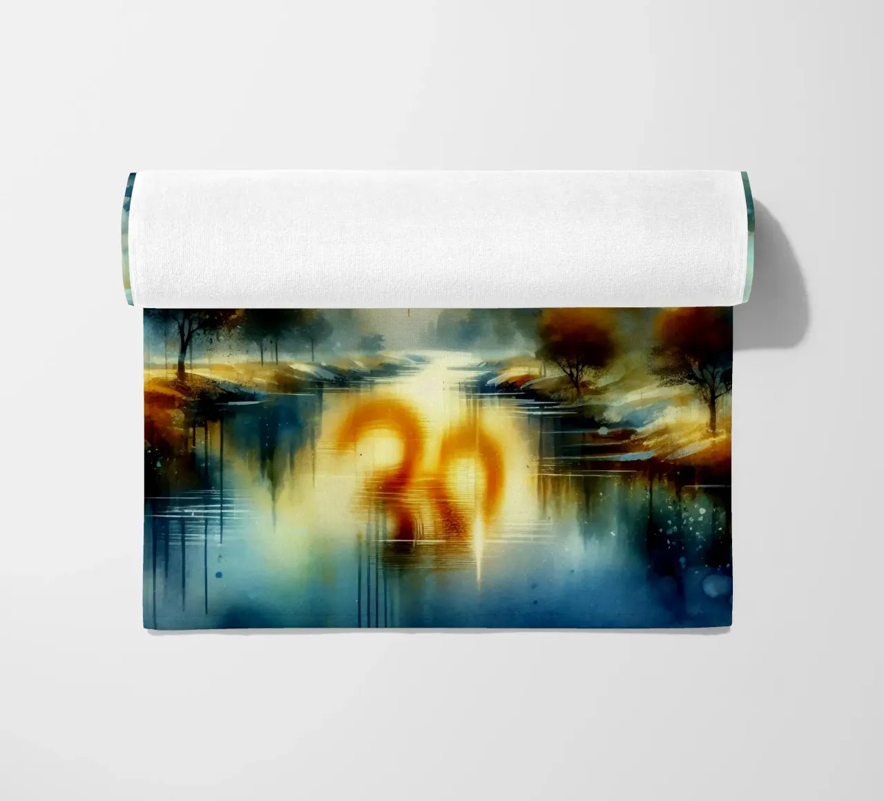 Om & Natura - Bach - Stile acquerello telo mare da spiritual